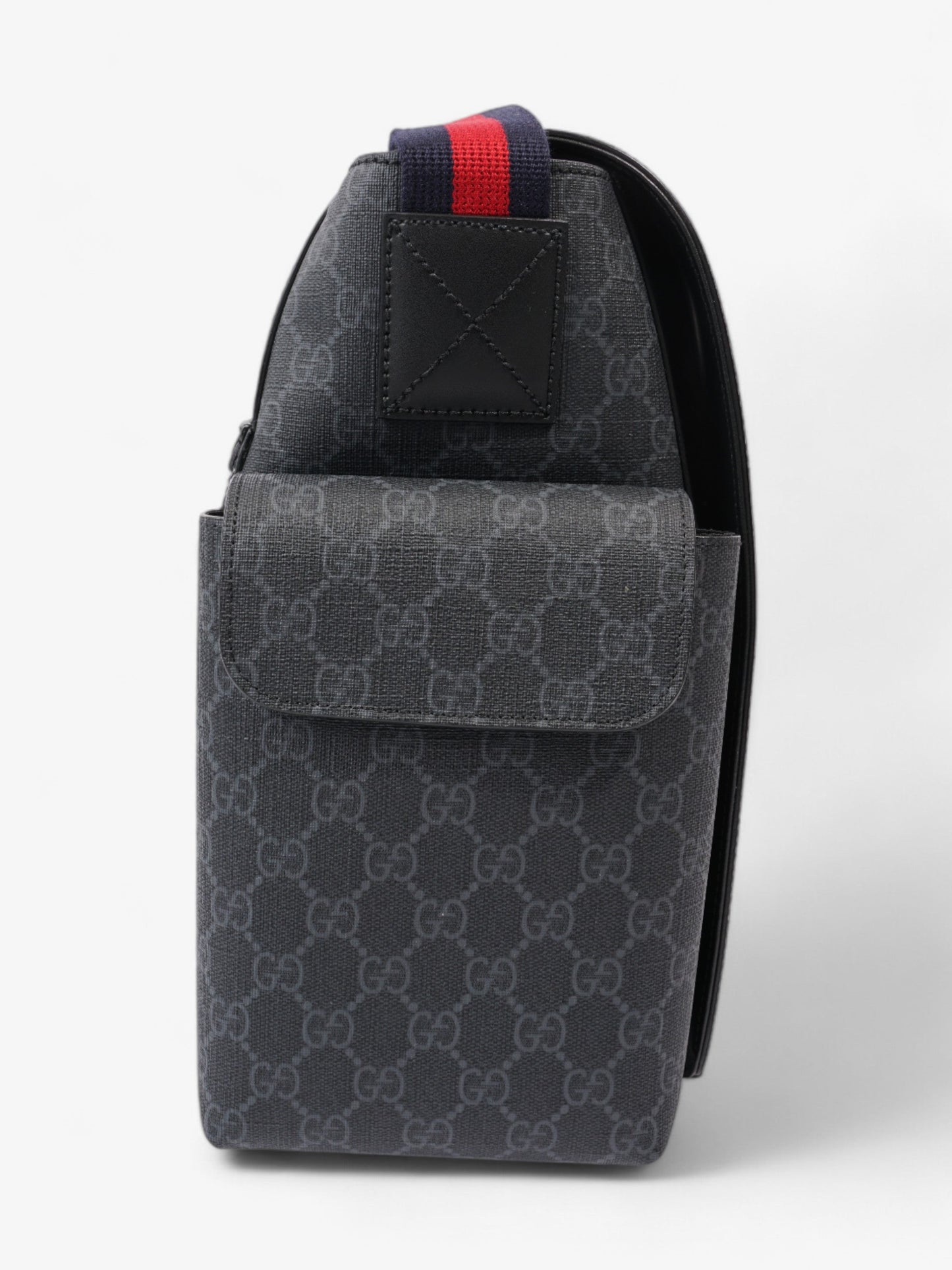 Gucci Diaper Bag Supreme Coated Canvas Black Travel Bag