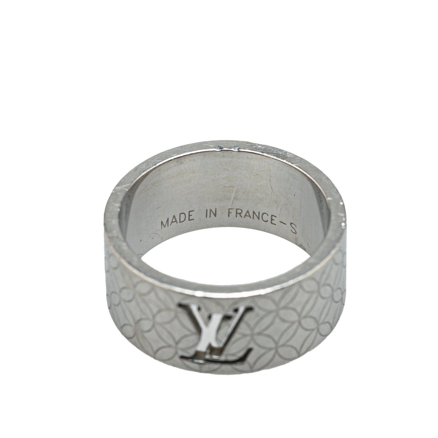 Silver Louis Vuitton Stainless Steel Champs Elysees Ring S
