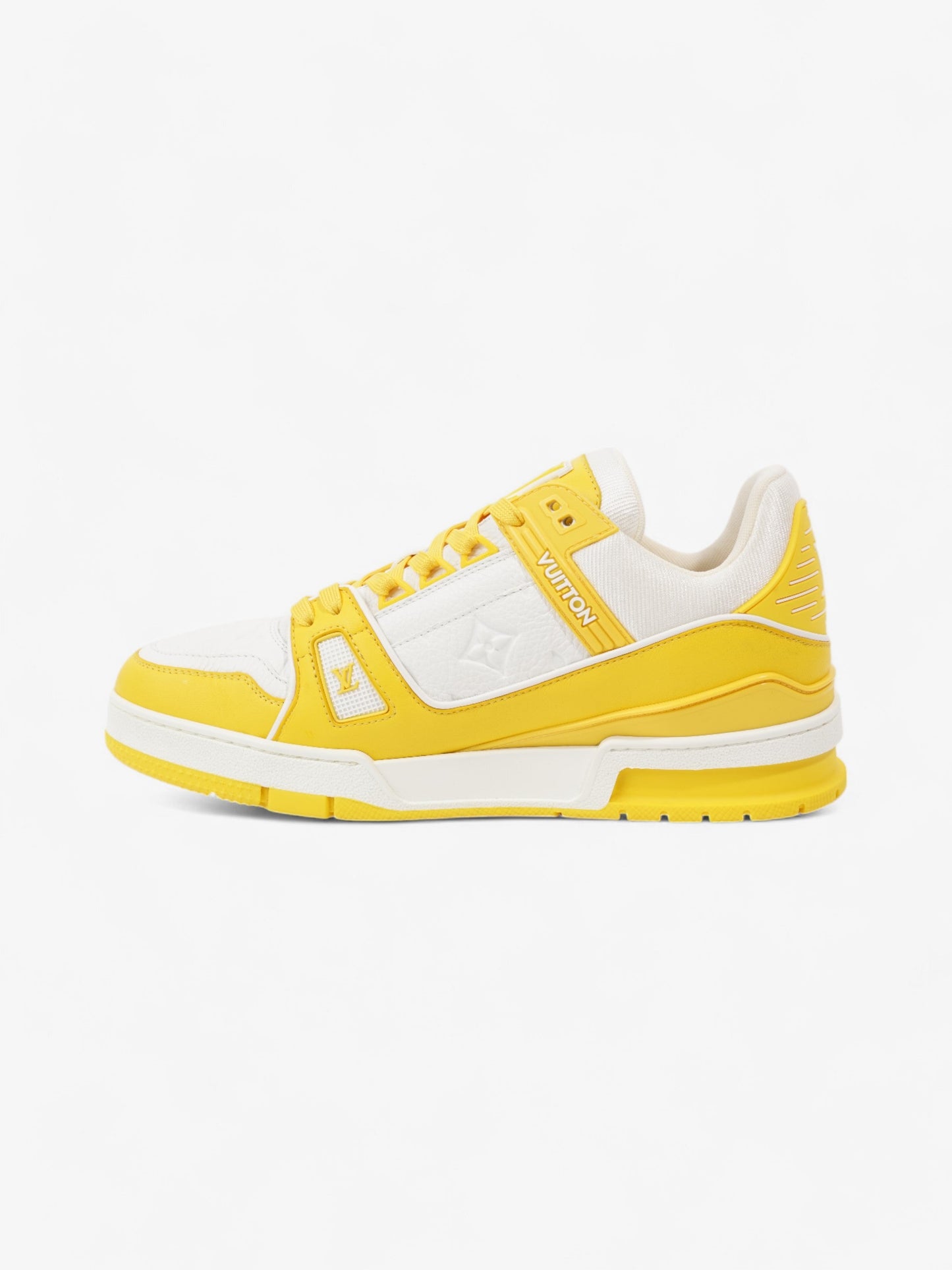Louis Vuitton Trainers Yellow EU 41 UK Leather White Handbag