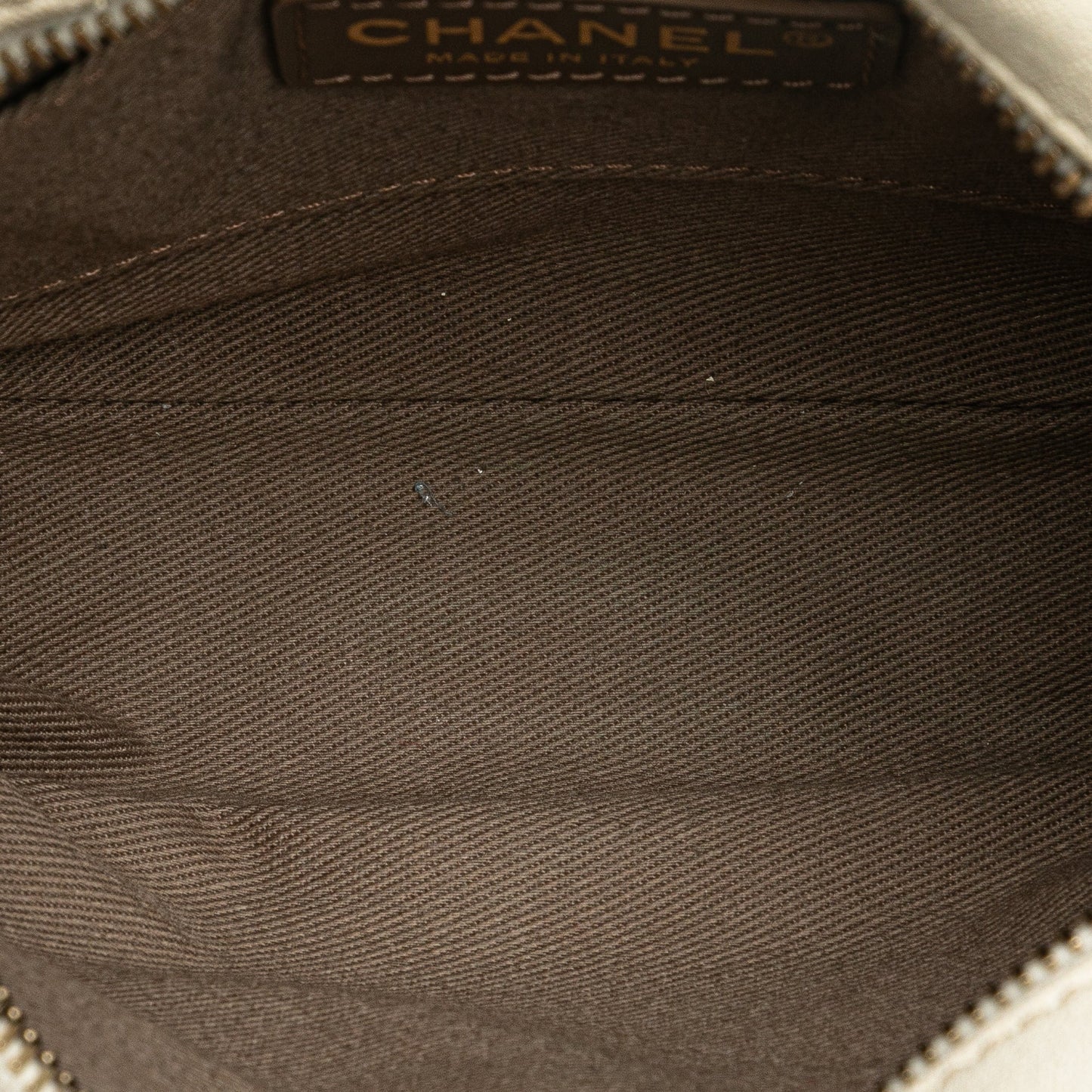 White Chanel Small Quilted Goatskin Casual Trip Camera Bag