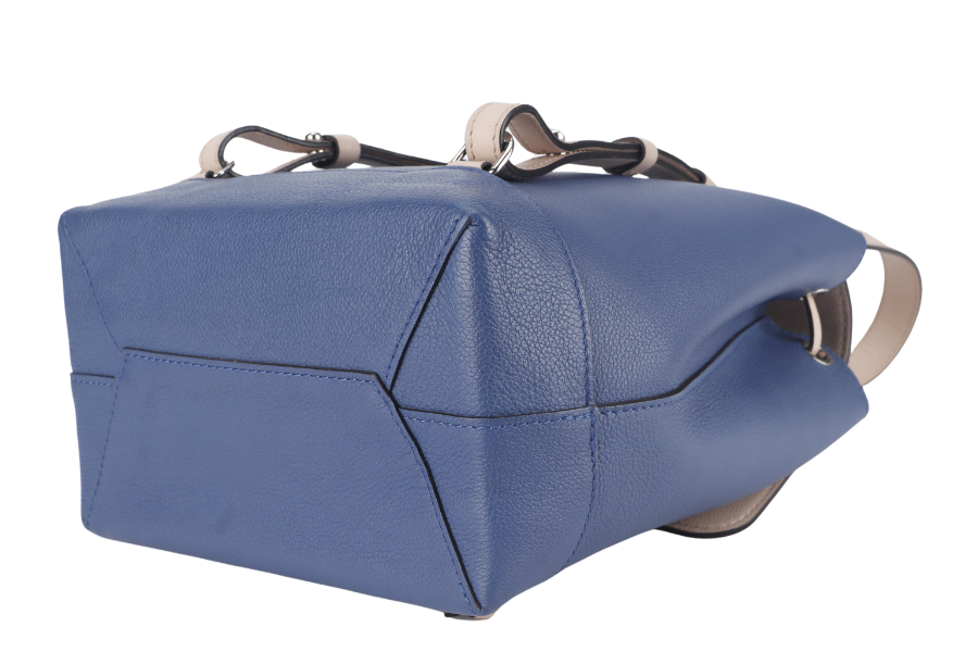 LOUIS VUITTON TAURILLON LOCKME BACKPACK (M41817) BLUE-PINK CALFSKIN LEATHER SILVER HARDWARE NO DUST COVER