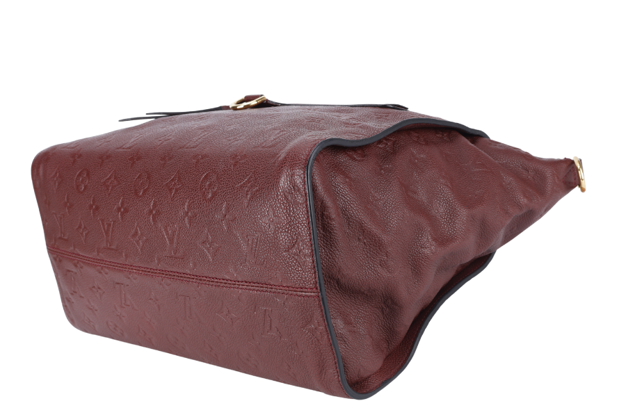 LOUIS VUITTON LUMINE PM (M93413) BURGUNDY MONOGRAM EMPREINTE GOLD HARDWARE WITH DUST COVER