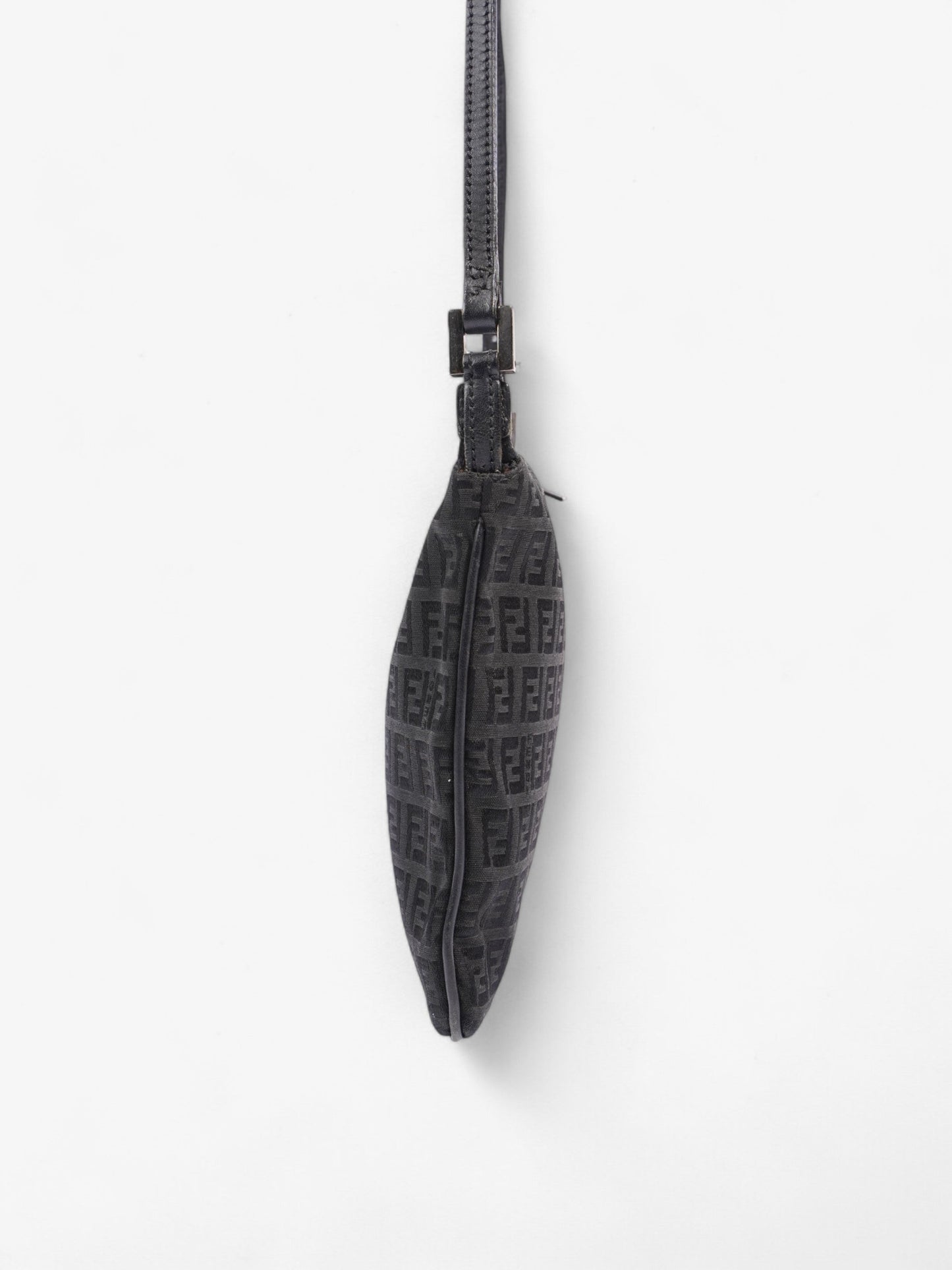 Fendi Ff Zucchino Crossbody Bag Canvas Black