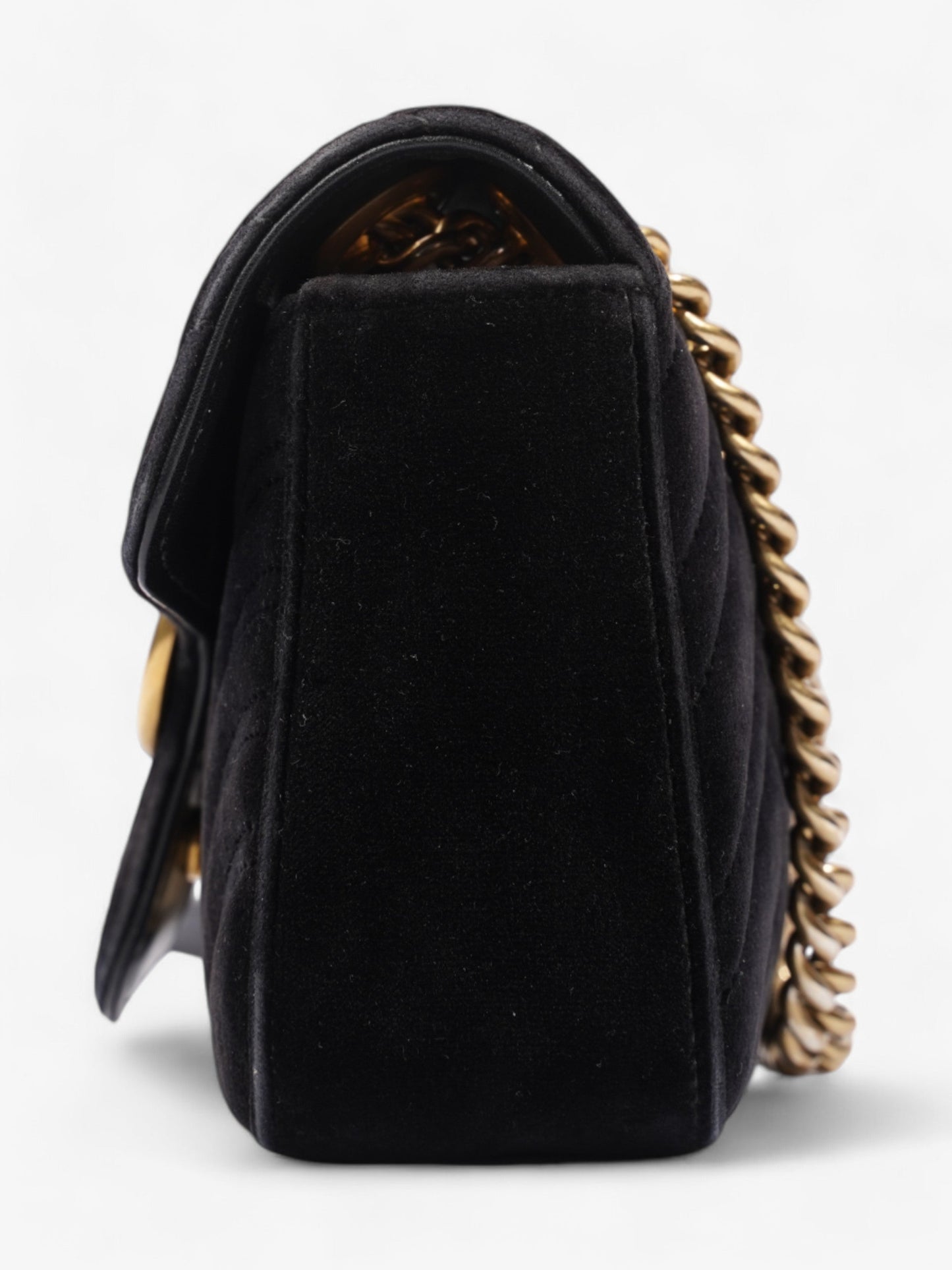 Gucci Marmont Velvet Shoulder Bag Black Mini Mini 1