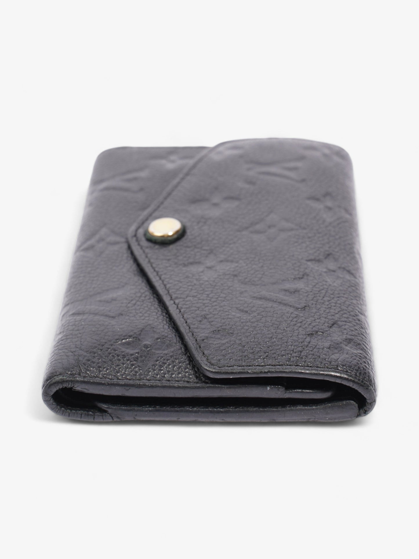 Louis Vuitton Curie Trifold Empreinte Leather Black Wallet Case