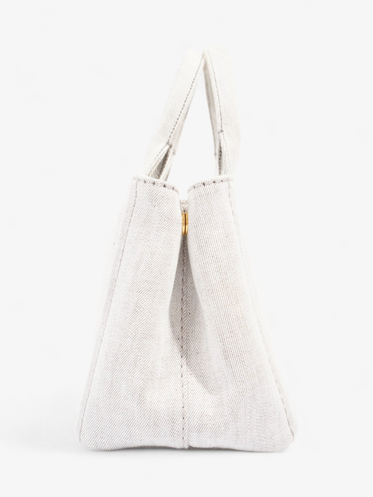 Prada Canapa Tote Grey Denim Gray Shoulder Bag