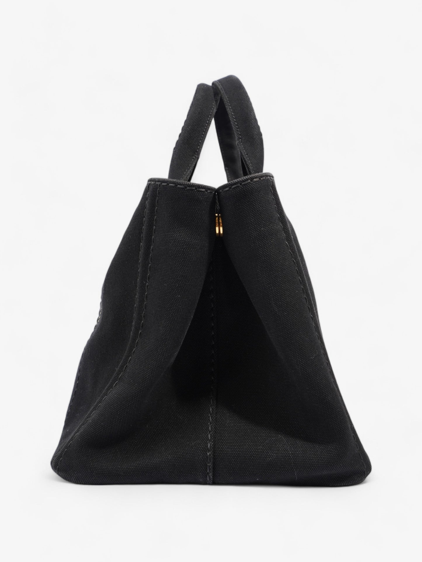Prada Canapa Tote Bag Canvas Black Logo