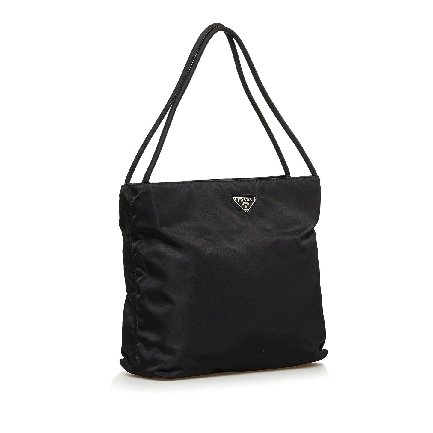 Prada Tessuto Shoulder Bag Canvas Nylon Black