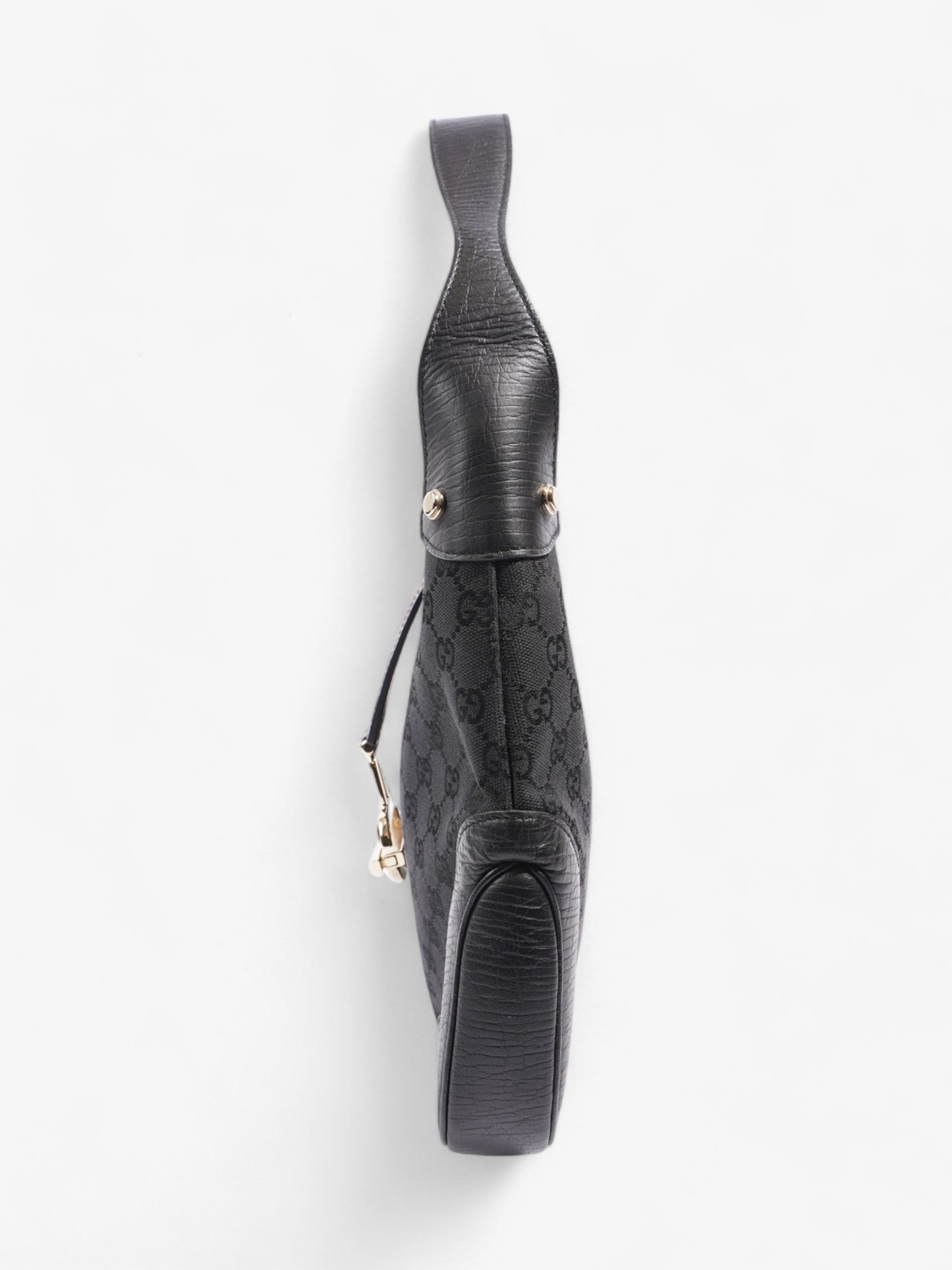 Gucci Jackie Shoulder Bag Canvas Black Black Canvas