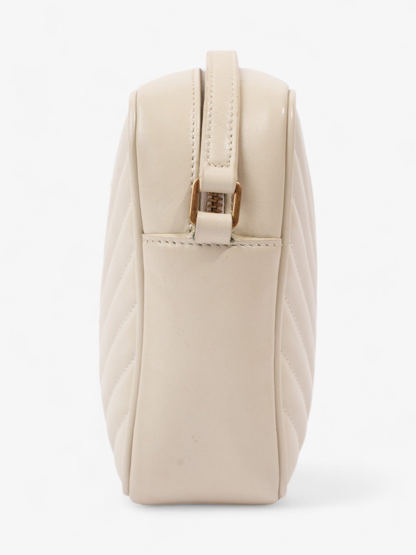 YSL Saint Laurent Lou Camera Bag Leather Matelasse Cream Crossbody Bag