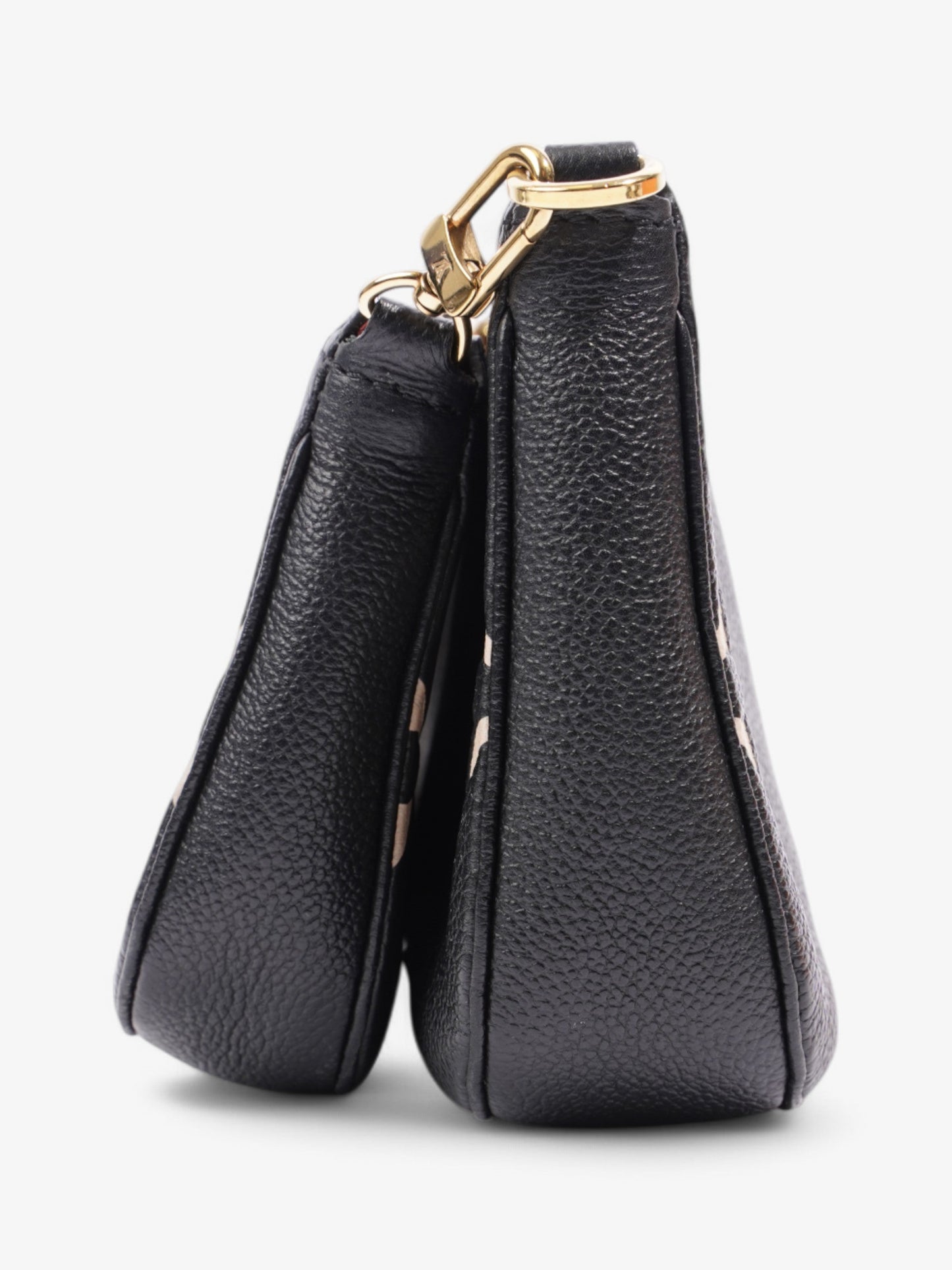 Louis Vuitton Multi Pochette Accessories Empreinte Leather Black Beige Clutch Bag