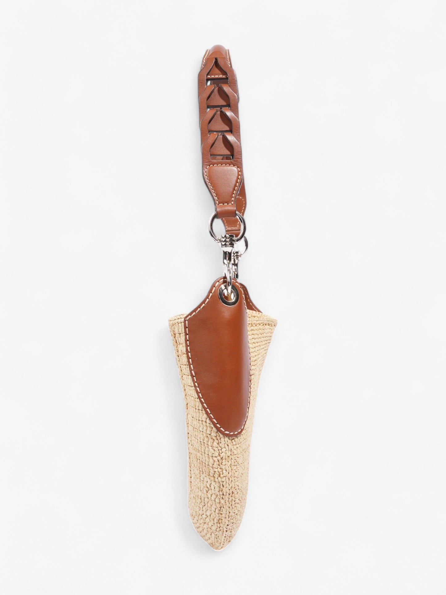 Prada Open Hobo Natural Raffia Brown Shoulder Bag