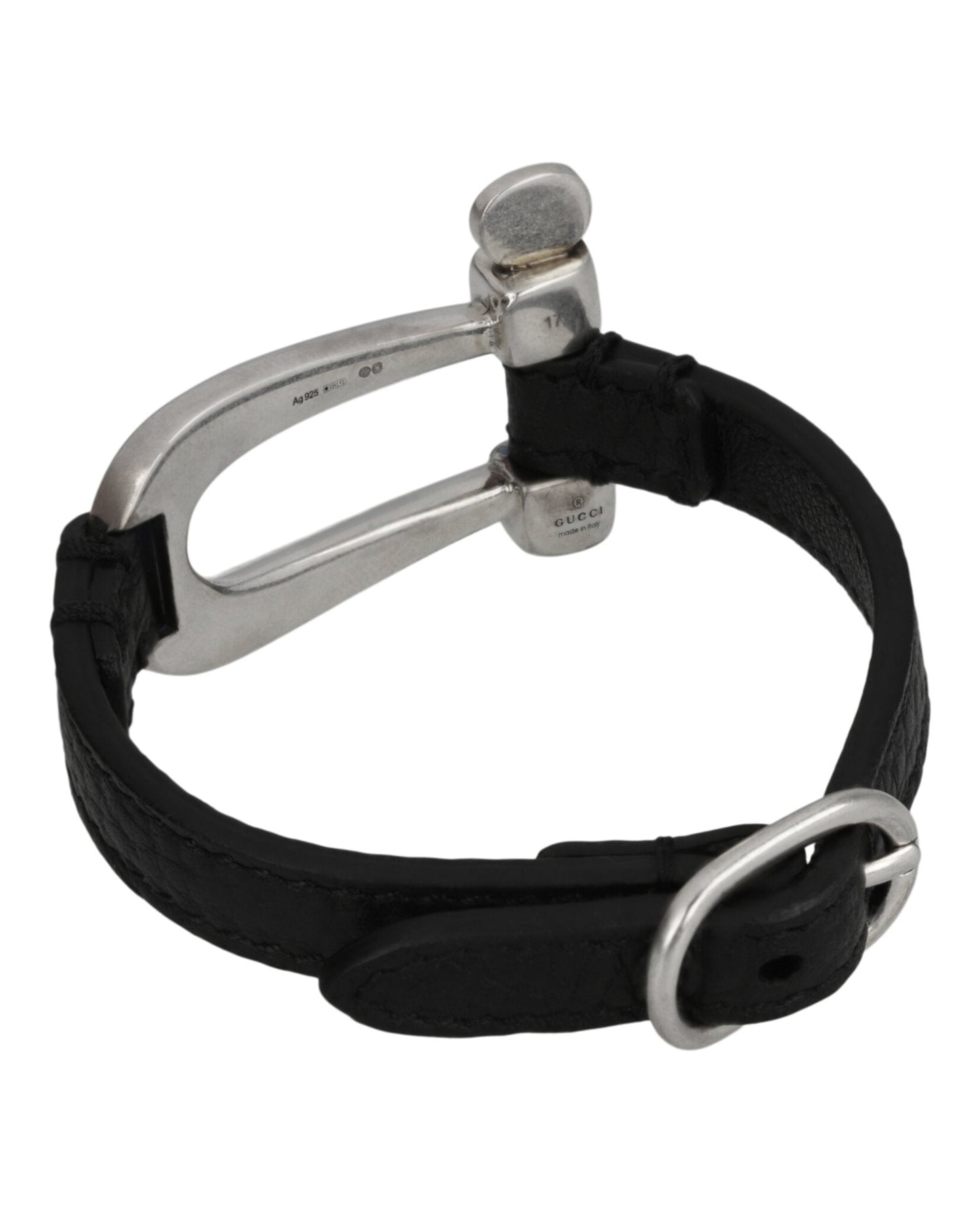 Gucci Unisex-Adult Horsebit Leather Bracelet