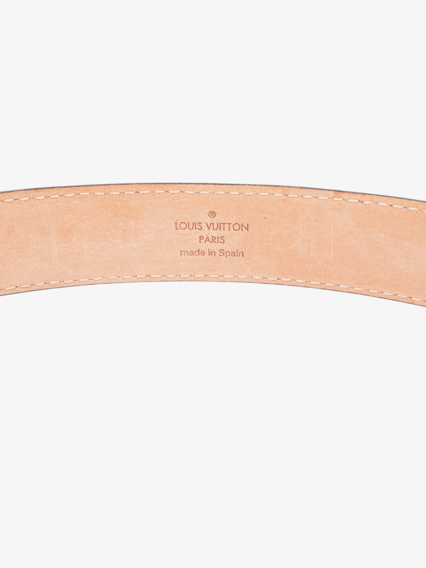 Louis Vuitton Initials 75cm 30" Monogram Leather Gold Belt