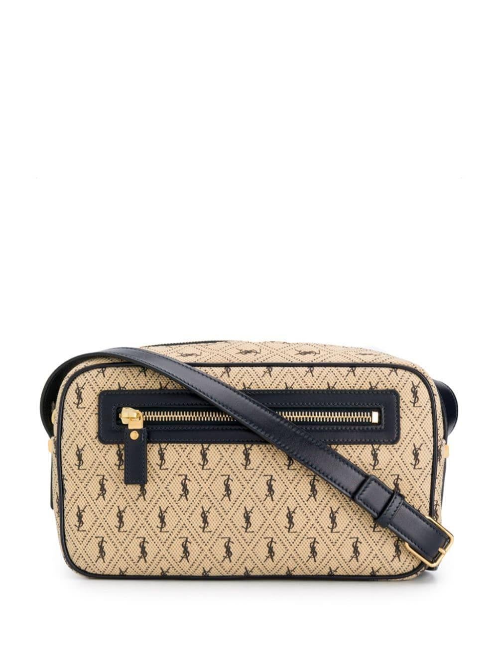 YSL Saint Laurent All Over Camera Bag Canvas Monogram Crossbody Bag