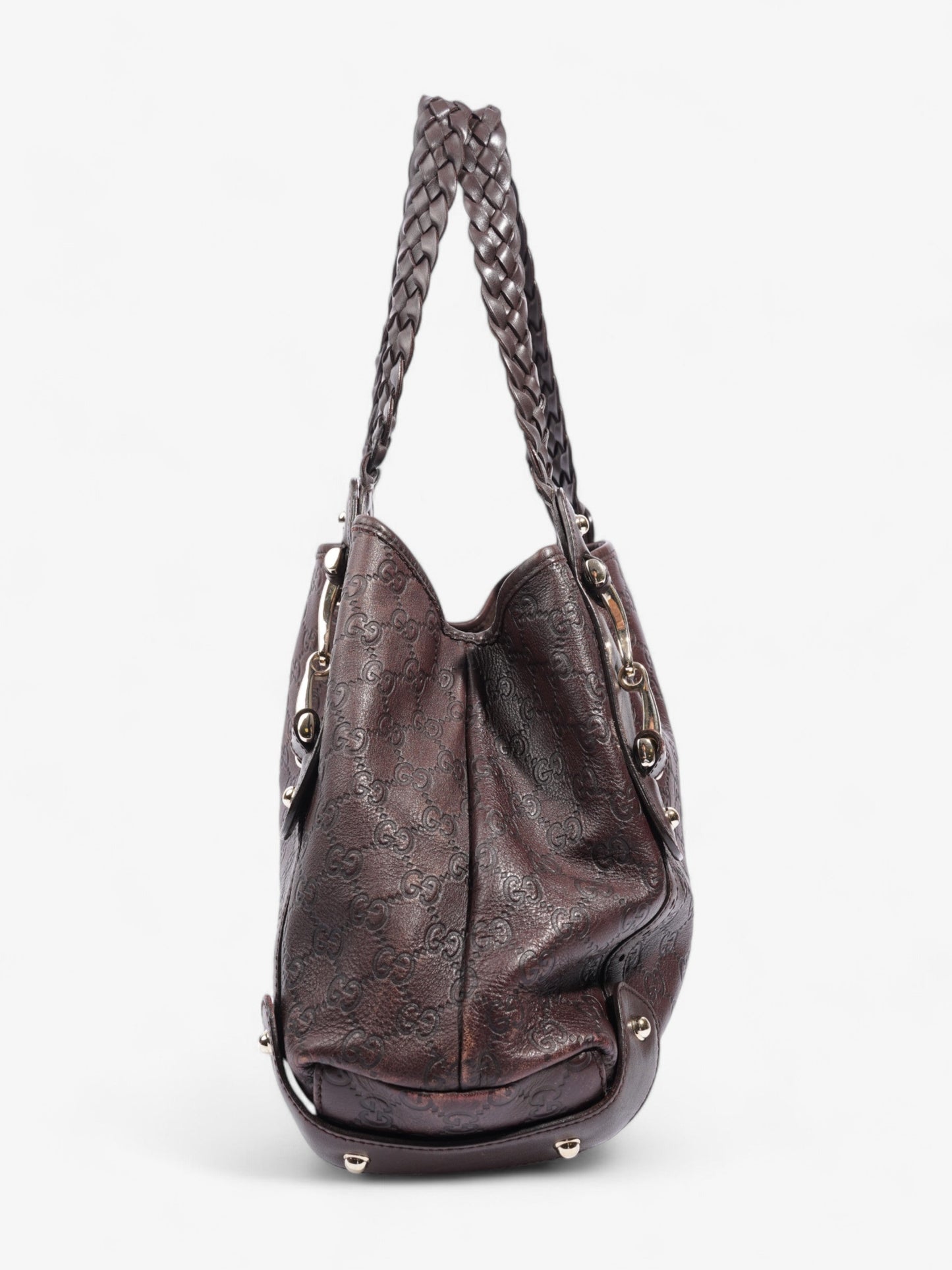 Gucci Pelham Dark ssima Shoulder Bag Leather Brown