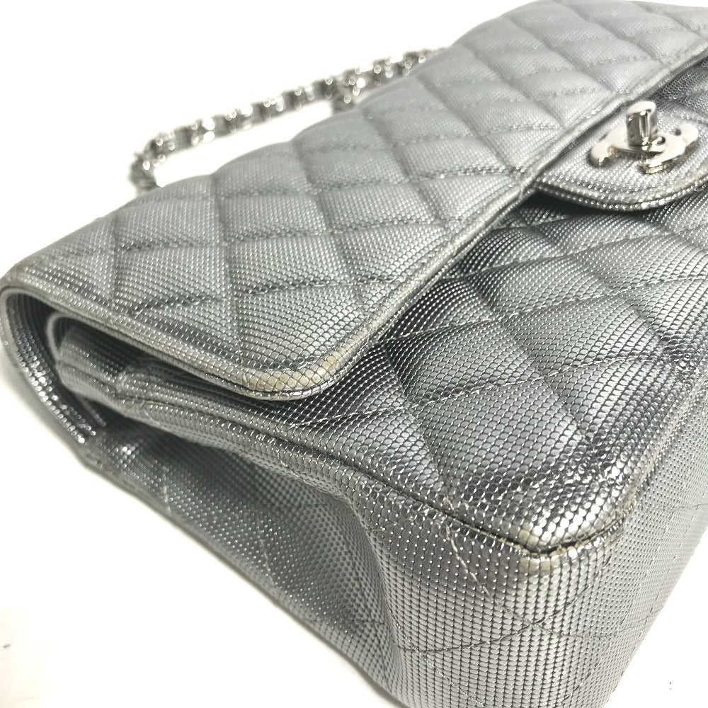 Chanel COCO Mark CC Matrasse 25 Silver Leather Shoulder Bag