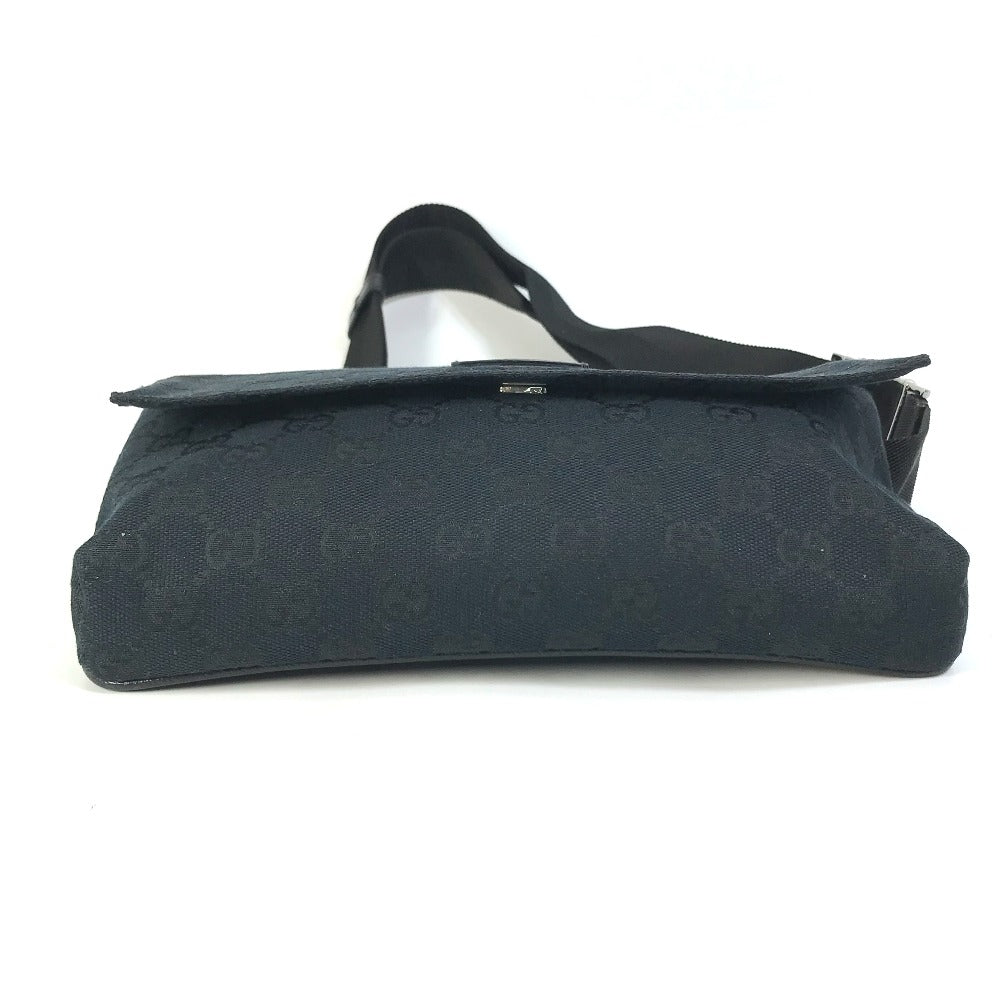 Gucci Waist GG Leather Canvas Black Belt