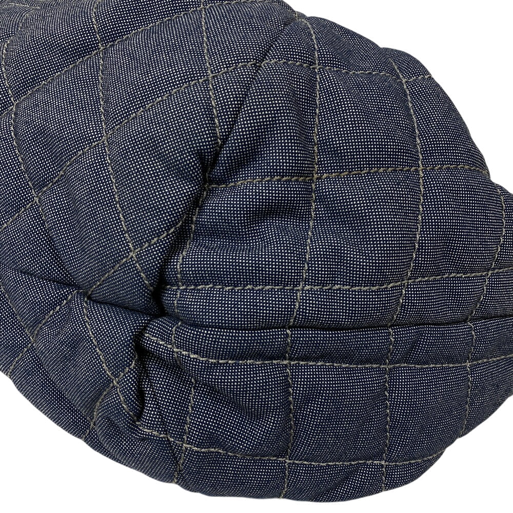 Chanel Coco Cabas Blue Canvas Shoulder Bag