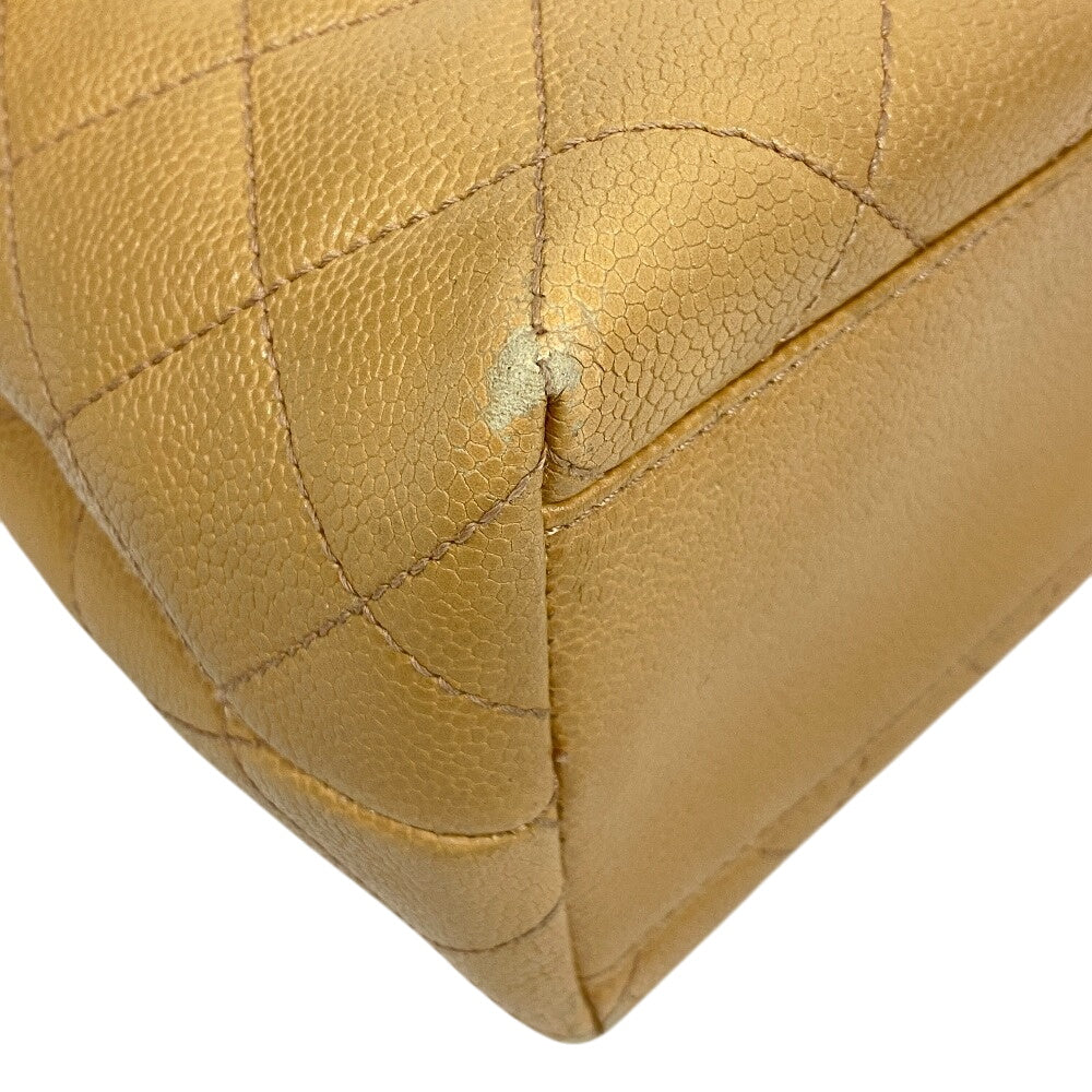 Chanel Caviar skin Matrasse COCO Mark Beige Handbag