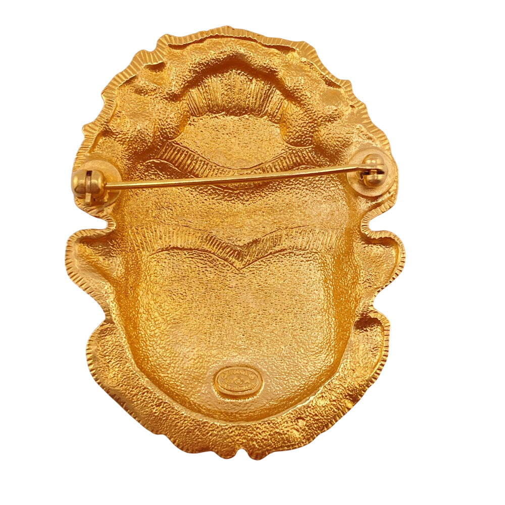 Chanel Brooch Plated COCO Mark logo Scarab Gold Handbag