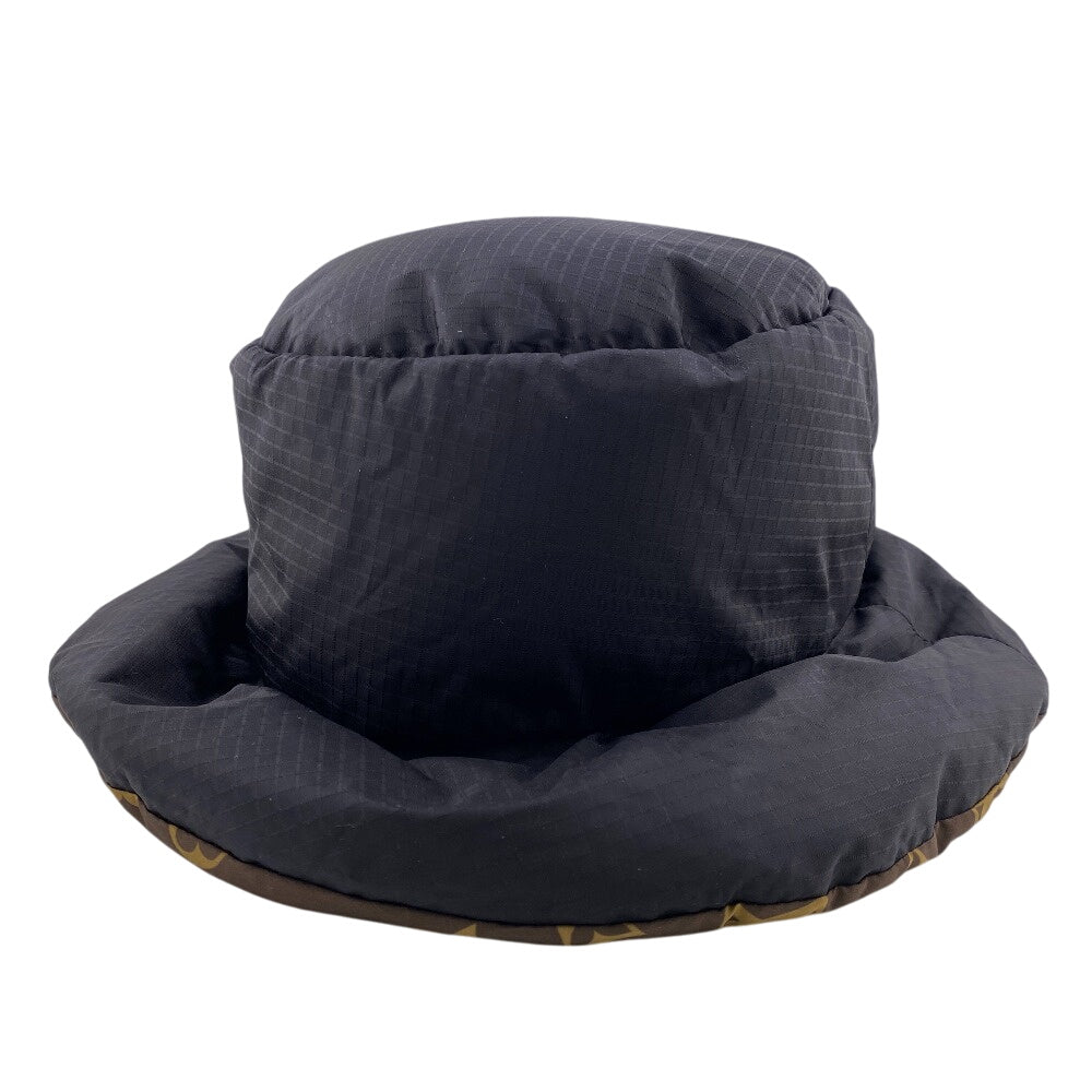 Louis Vuitton M77024 Bob Pillow Bucket S Monogram Leather Nylon Black Hat