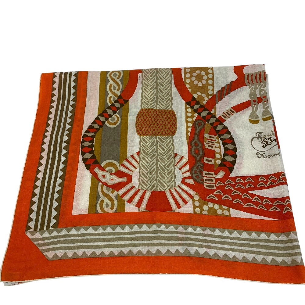 Stall Cashmere, Silk Orange Fantaisie Detriers Stirrup Travel Bag