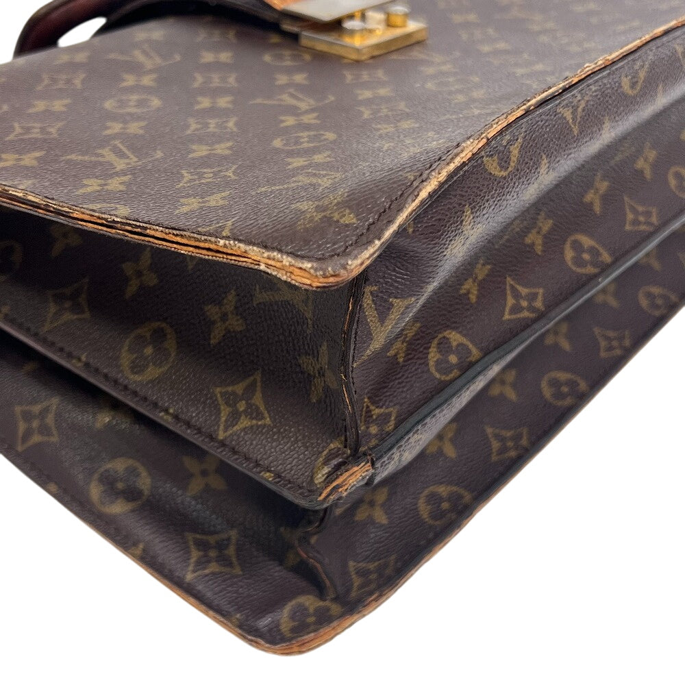 Louis Vuitton Business M53305 Fermoire Monogram Leather Brown Handbag