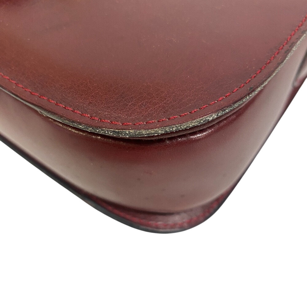 Shoulder Bag Wine Shoulder Bag Carriage Metal Leather Red