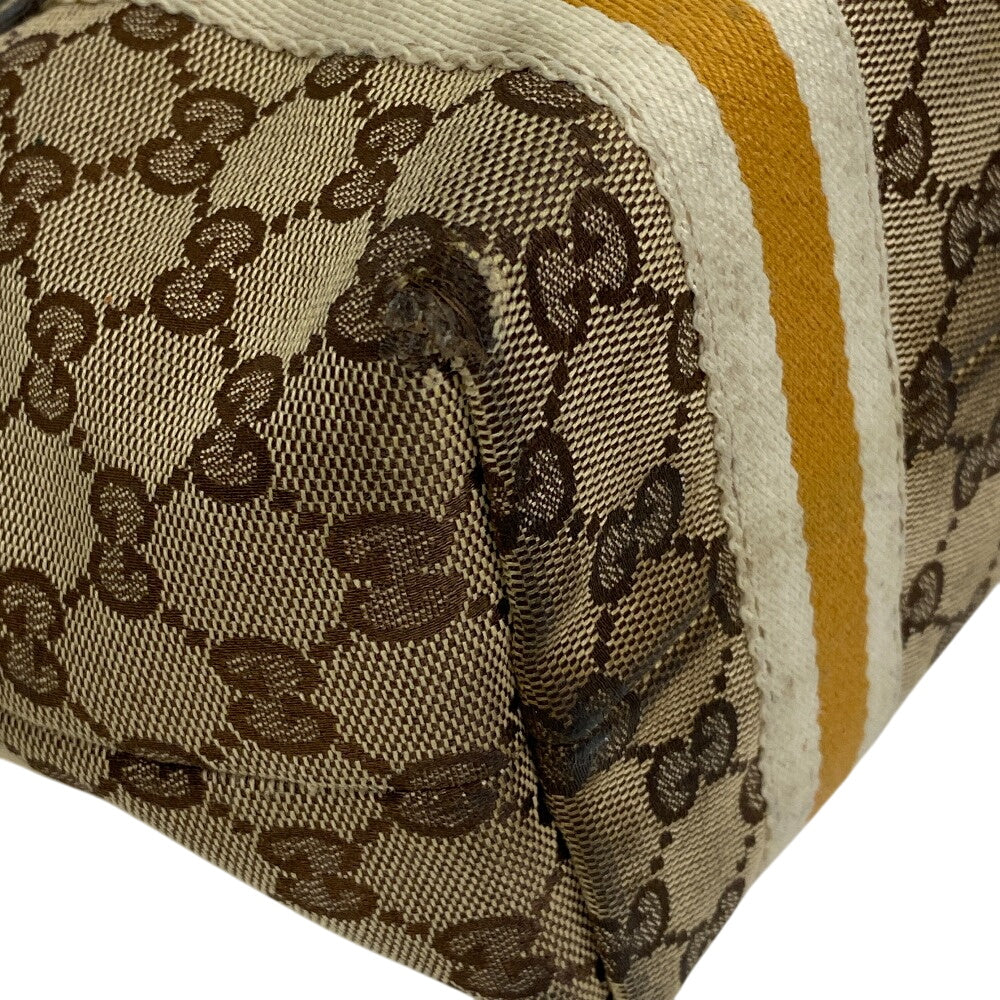 Gucci GG Sherry Canvas Brown Tote Bag