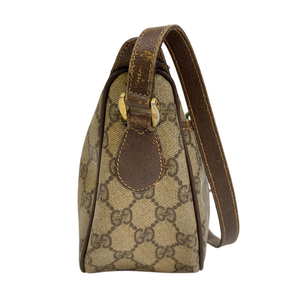 Gucci 89 02 032 PVC coated Canvas Brown Shoulder Bag