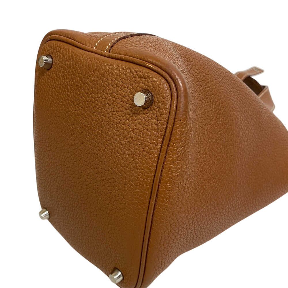 ?O Taurillon Clemence Picotan Lock Pm Brown Travel Bag
