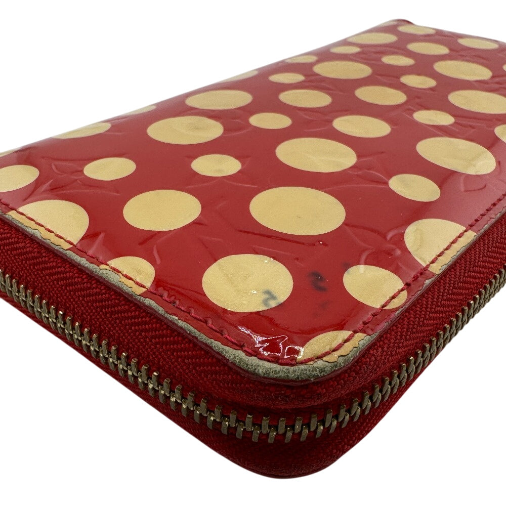 Louis Vuitton Long Purse M91572 Vernis Dot Monogram Red Wallet Case