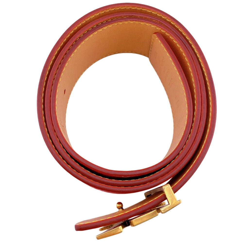Louis Vuitton M8457 Saintur Monogram Leather Red Belt