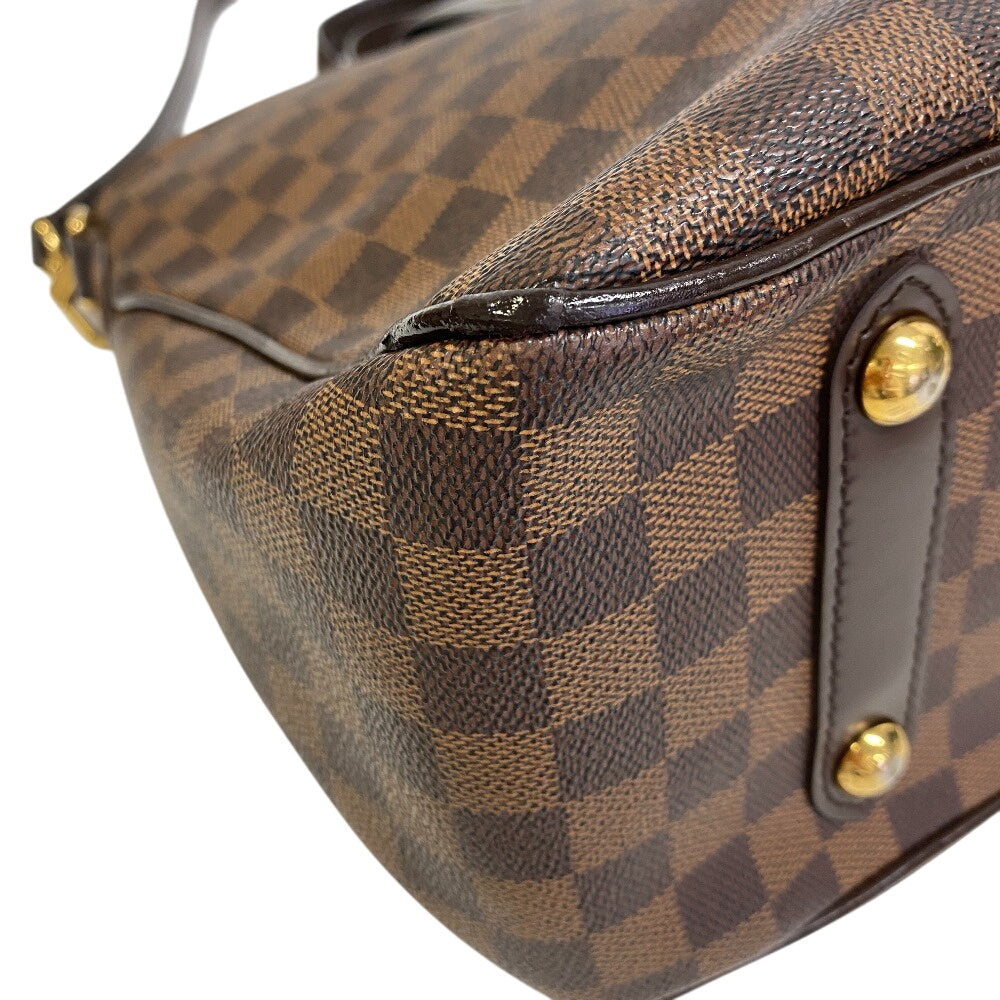 Louis Vuitton N41177 Cloth Damier Hippopotamus roseberry Leather Brown Handbag