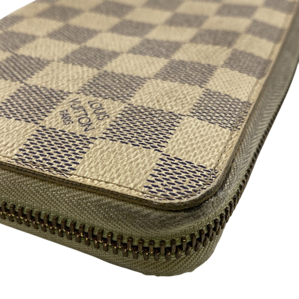 Louis Vuitton Long Purse N60012 Damier Zippy Leather Beige Wallet Case