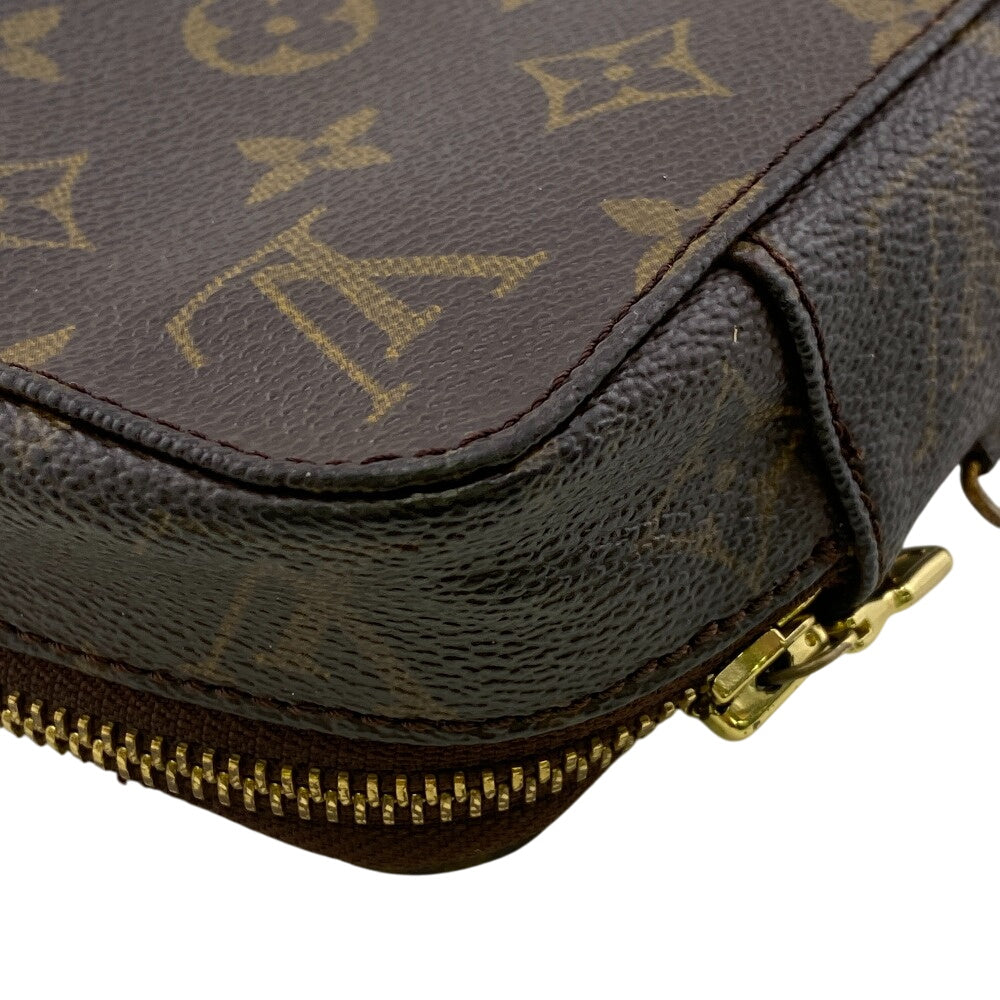 Louis Vuitton Pouch M47350 Posh Monte Carlo Monogram Leather Brown Handbag