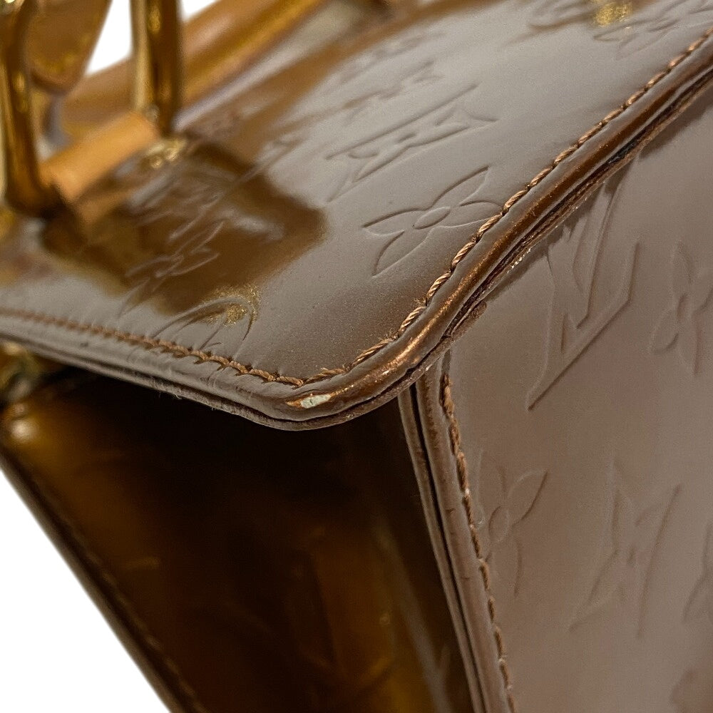 Louis Vuitton M91120 Vernis Four Size Monogram Leather Patent Brown Mini Bag
