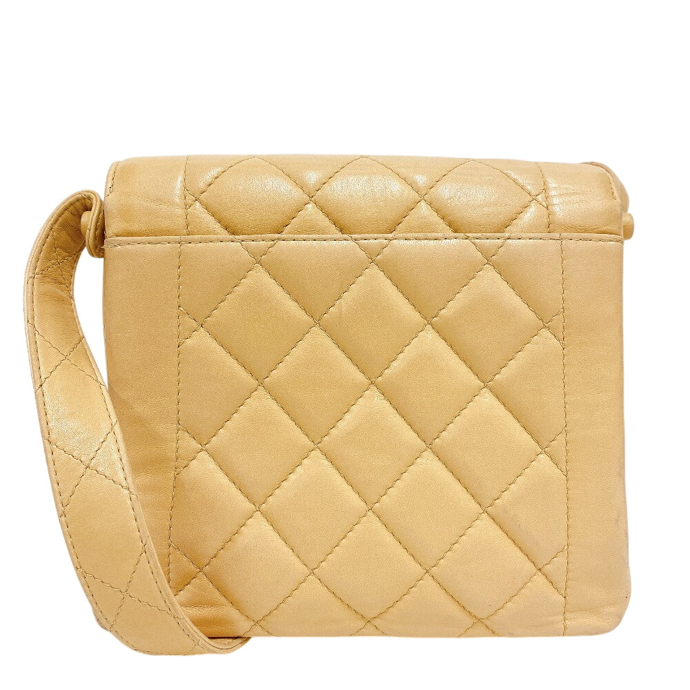 Chanel Matrasse Beige Leather Handbag