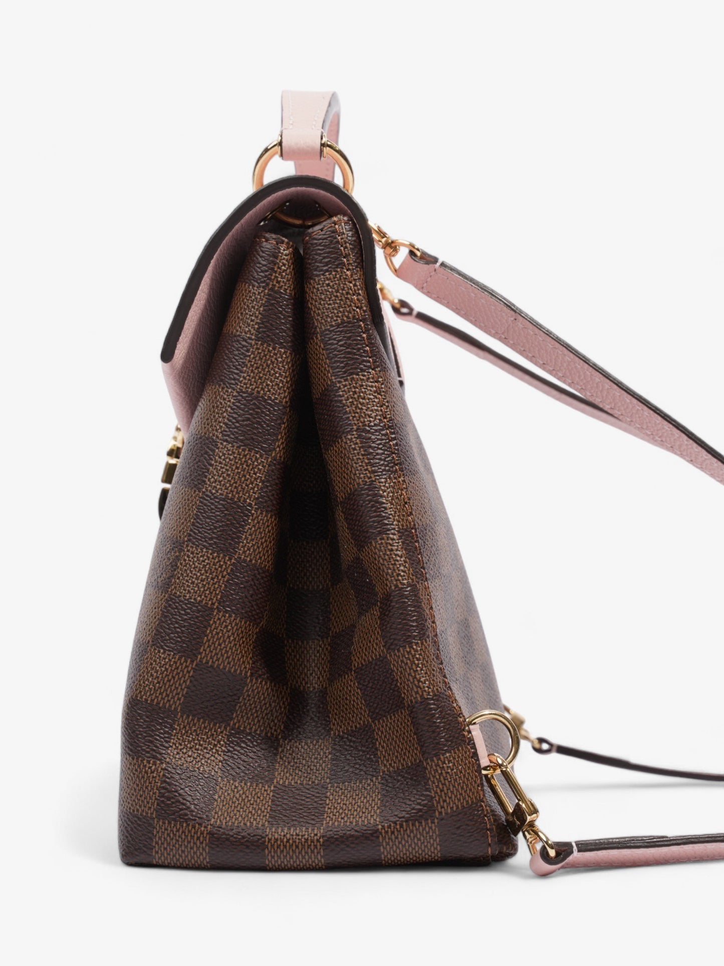 Louis Vuitton Clapton Backpack Ebene Coated Damier Canvas Coated Canvas Pink Apparel