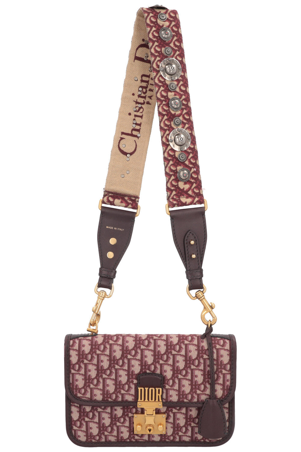 Dior Crossbody Bag Addict Oblique Burgundy