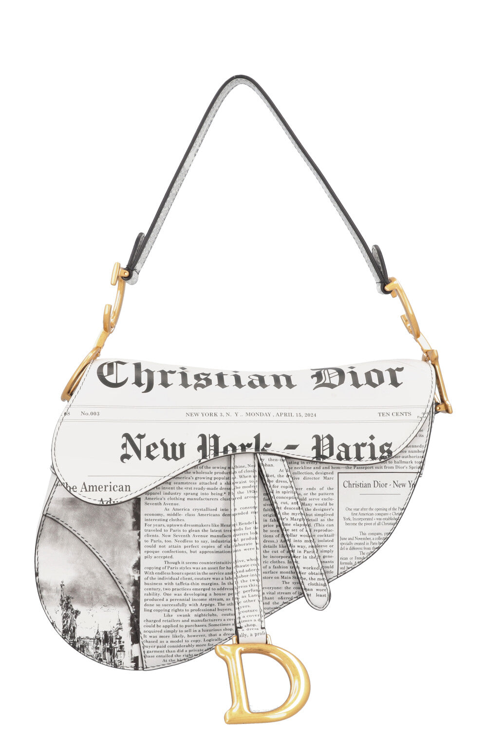 Dior Saddle Bag Newspaper Handbag