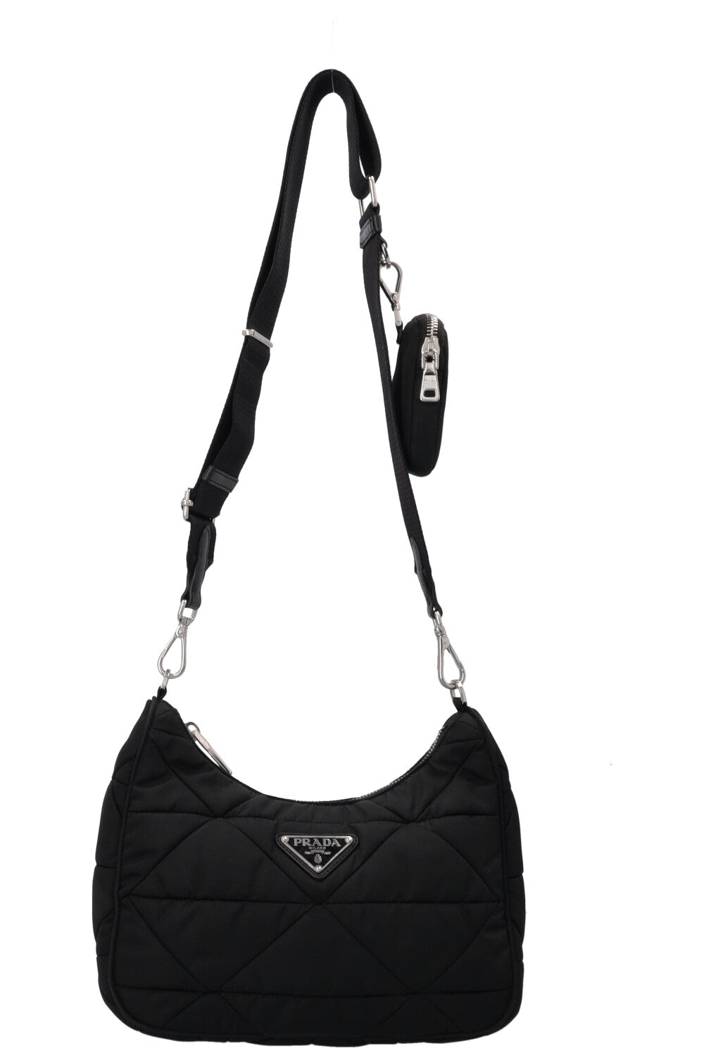 Prada Crossbody Bag Re Nylon Quilted Black