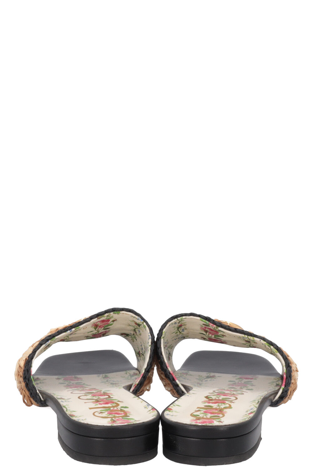 GUCCI Marmont Raffia Flats
