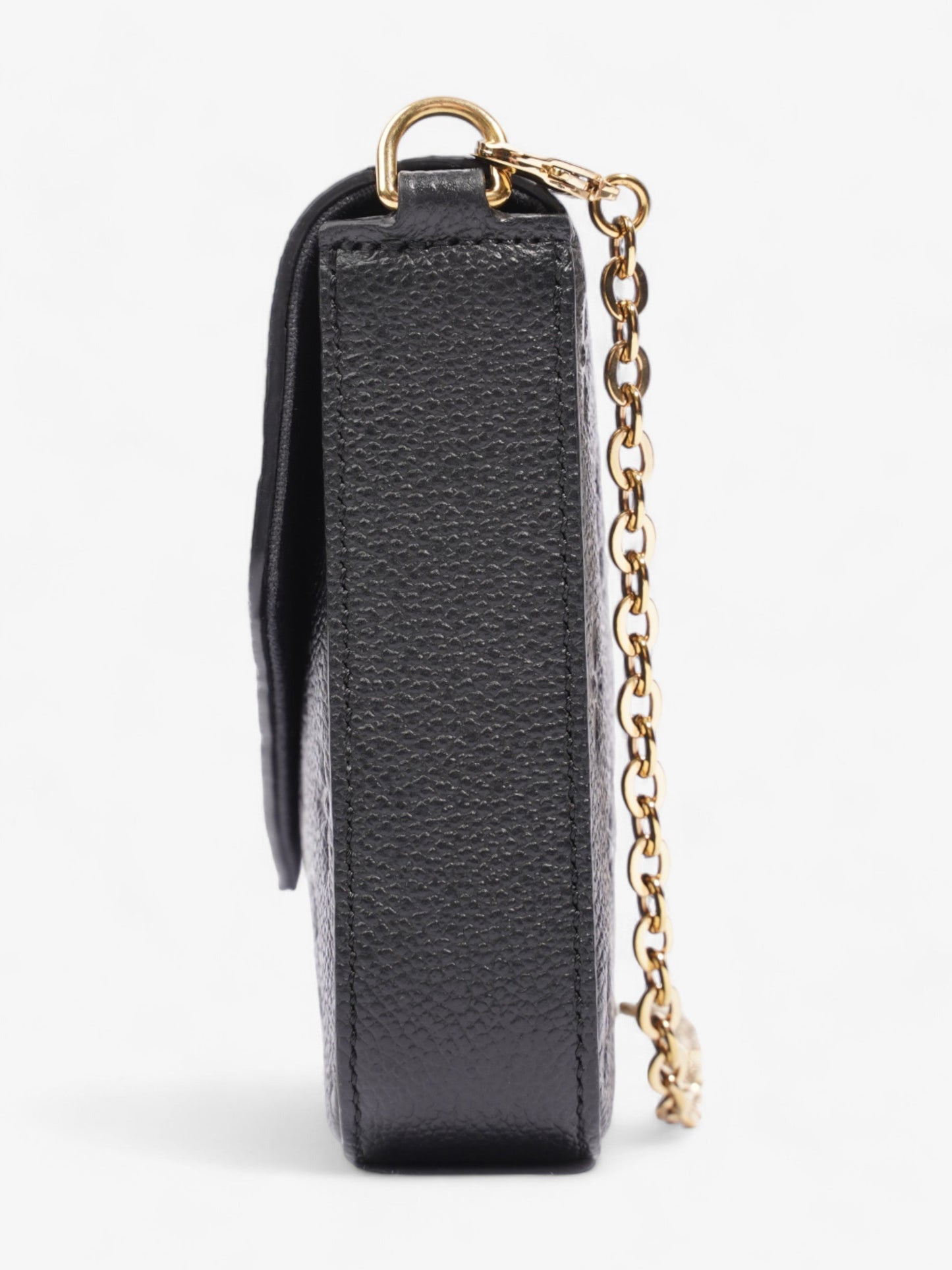 Louis Vuitton Pochette Felicie Empreinte Leather Black Clutch Bag