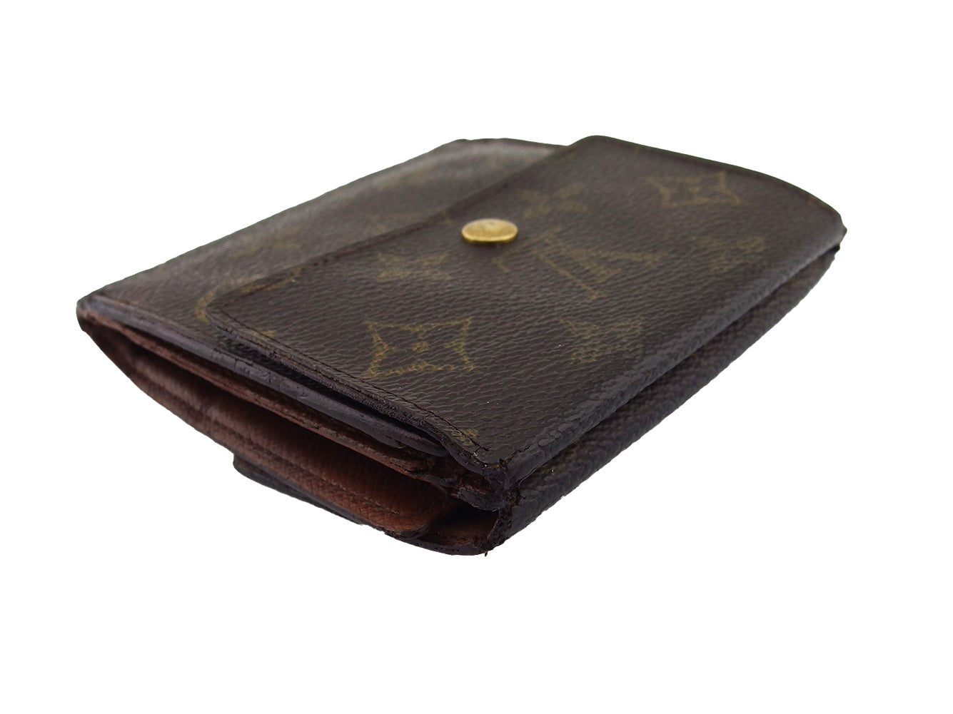 Louis Vuitton Bifold M61652 Porte Monnaie Billets Brown Beige Wallet Case A2005
