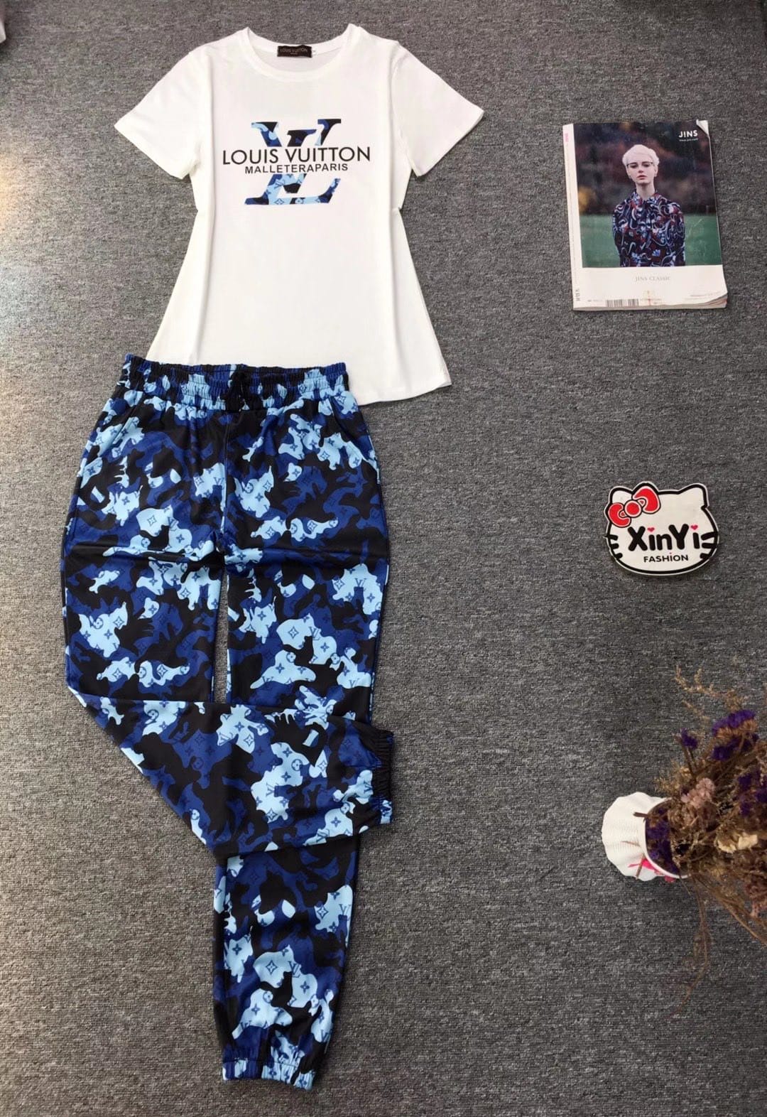 Louis Vuitton Jogger and Tshirts Set