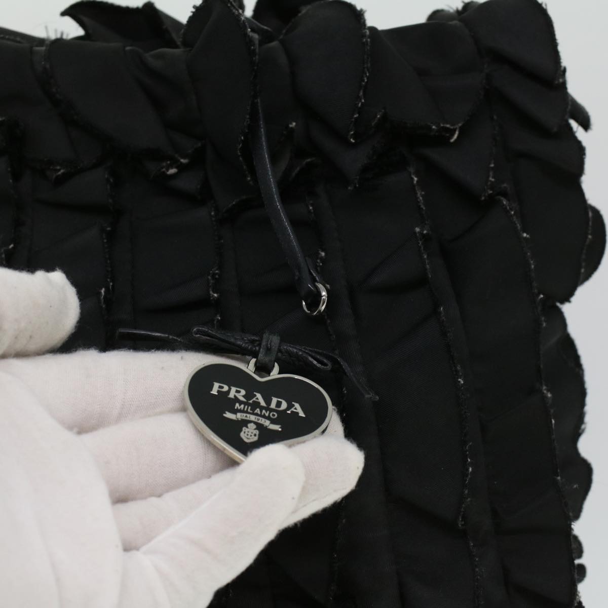 Prada Hand Bag Nylon Black Travel Bag Nylon Black Ac1238
