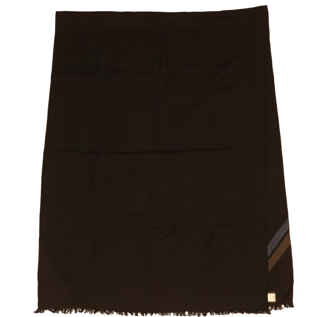 LOUIS VUITTON Scarf Silk Black LV ac1914