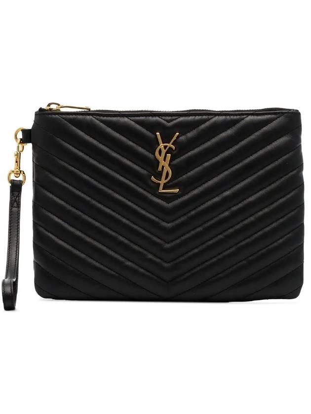 YSL Saint Laurent Saint Laurent Trending Logo Strap Clutch Bag Matelasse Monogram